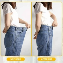1 Set Of Punch-Free Creative Waist Buckles, Detachable, Adjustable And Easy To Install, Jeans Waist Adjustment Buckles. - White - View 2