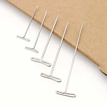 100入組t型別頭針,直針,阻結針編織用,假髮針套裝,泡沫模型用假髮針,縫紉針,假髮t型針,阻結針,6種尺寸可選。 - 53mm/2.09in - 查看 9