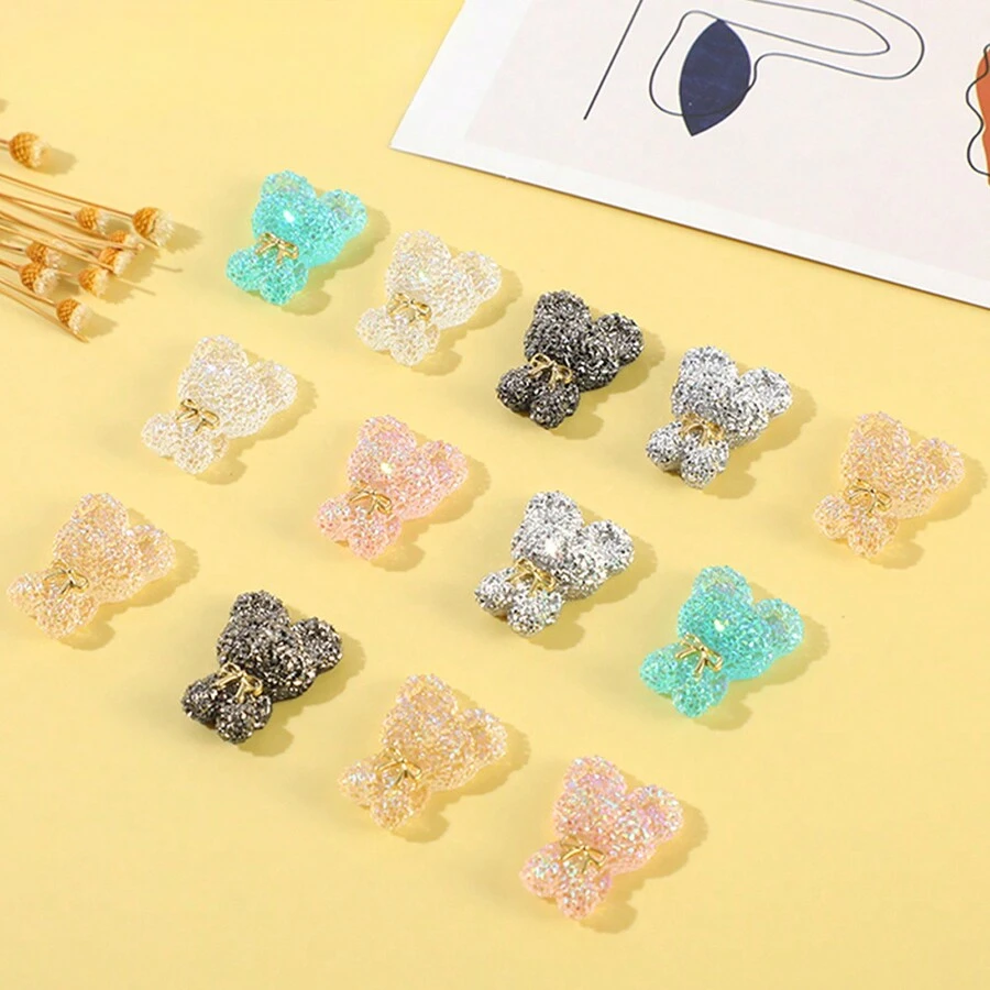 1入DIY三維膠樹脂卡通蝴蝶結，熊毛飾品，髮帶，鞋花裝飾，修補裝飾，配件 - 款式3 - 查看 1