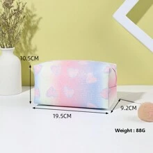 Sweet Love漸層閃粉輕巧化妝包,大容量洗漱包購物健身化妝品收納包 - 粉色 - 查看 9