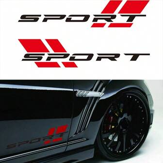 YuliSpy 15英寸1對新款運動徽標汽車卡車防泥噴濺貼紙,車尾徽章標籤汽車裝飾配件