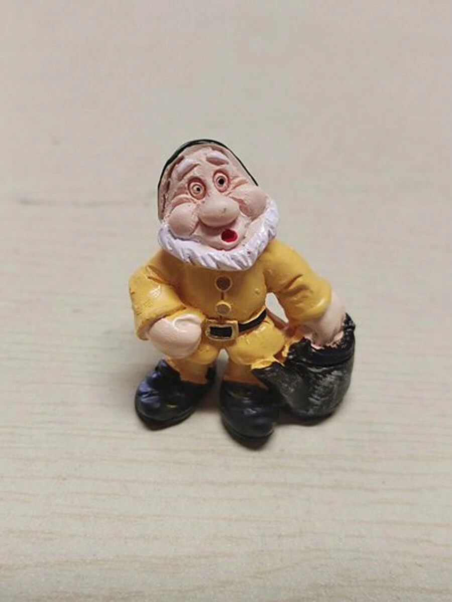 1個微景觀裝飾小矮人人物配件精靈樹脂工藝仙女園小型裝飾品 - 黃色 - 查看 1