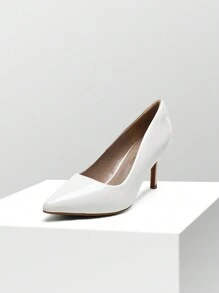 Women High Stiletto Heels Closed Pointed Toe Dress Pumps Shoes For  Wedding Work Office Business, 3 Inches SIZE UP - 白色 - 查看 4