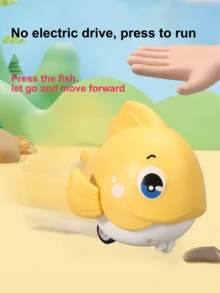 1入組小魚形慣性壓壓玩具,4種顏色可選,適合送禮,如萬聖節,聖誕節,感恩節,生日派對等 - 紅色 - 查看 4