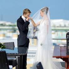 1pc Double Layer Simple Bridal Veil With Train For Wedding Fall Clothes For Women - White - View 2