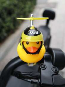 1pc Duck Design Motorcycle Accessory, Rubber Duck Bicycle Broken Wind Duck Electric Bike Decoration Duck - Pink - View 2