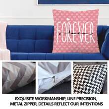 1入組聚酯纖維單面數字印刷情人節圖案(45*45cm/17.7*17.7inch)靠墊套,適用於客廳和臥室的家居裝飾,隱藏式拉鍊(不包括靠墊核心)