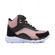 Women Wedge Sneakers - Hồng và đen - Xem 1