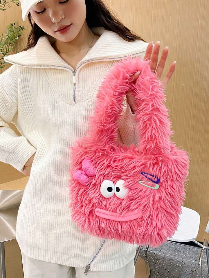 ☆人気☆【Ossl】☆Handmade Dan.z fleece fluffy tote ba.g☆ Women's & Men's Clothing, Shop Online Fashion | SHEIN