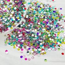 2 Boxes/Lot 4600pcs Flat Back Mix Color Rhinestone Gems For Jewelry Making Nail Art, With Picking Pen & Tweezers, Diy Decorations - Multicolor - View 2