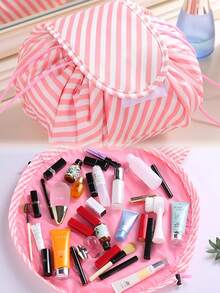 化妝袋與化妝品組織袋，旅行用的化妝品拉繩袋，攜帶式收納袋，化妝品收納包，護膚品收納袋，洗漱包，旅行必備，郵輪必需品，宿舍必備，婚禮伴娘禮物，母親節禮物，生日禮物，朋友和老師的禮物，家居裝飾，浴室，客廳，臥室裝飾，浴室組織者，珠寶組織者，唇油組織者，指甲油組織者儲物，化妝品組織者，化妝包 - 彩色 - 查看 6