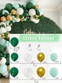 127pcs Multi-Color Balloons, Romantic Balloons For Wedding Decoration, Birthday Party Decoration, Room Decoration - Multicolor - View 2