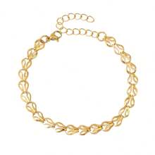 1 件時尚不鏽鋼翼鍊細節手鍊適合女士日常佩戴 - 1件不銹鋼翅膀鏈條手鍊 - 查看 9