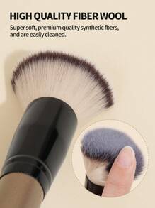 MAANGE 3 Stück professionelles Gesichtsbürsteset mit Transportkoffer, Foundation Pinsel, Wimpern- & Augenbrauenpinsel, Blending- & Lidschattenpinsel, Make-up Werkzeuge mit weichen Fasern für einfachen Transport, Pinsel für unterwegs