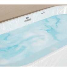 1個白色一次性浴缸套浴袋,帶abs膜的浴桶,加厚便攜式浴袋,適用於家庭和旅行使用 - 白色 - 查看 3