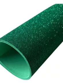 Folha de EVA - Glitter - 40x60cm - 2mm - Verde - Visão 3