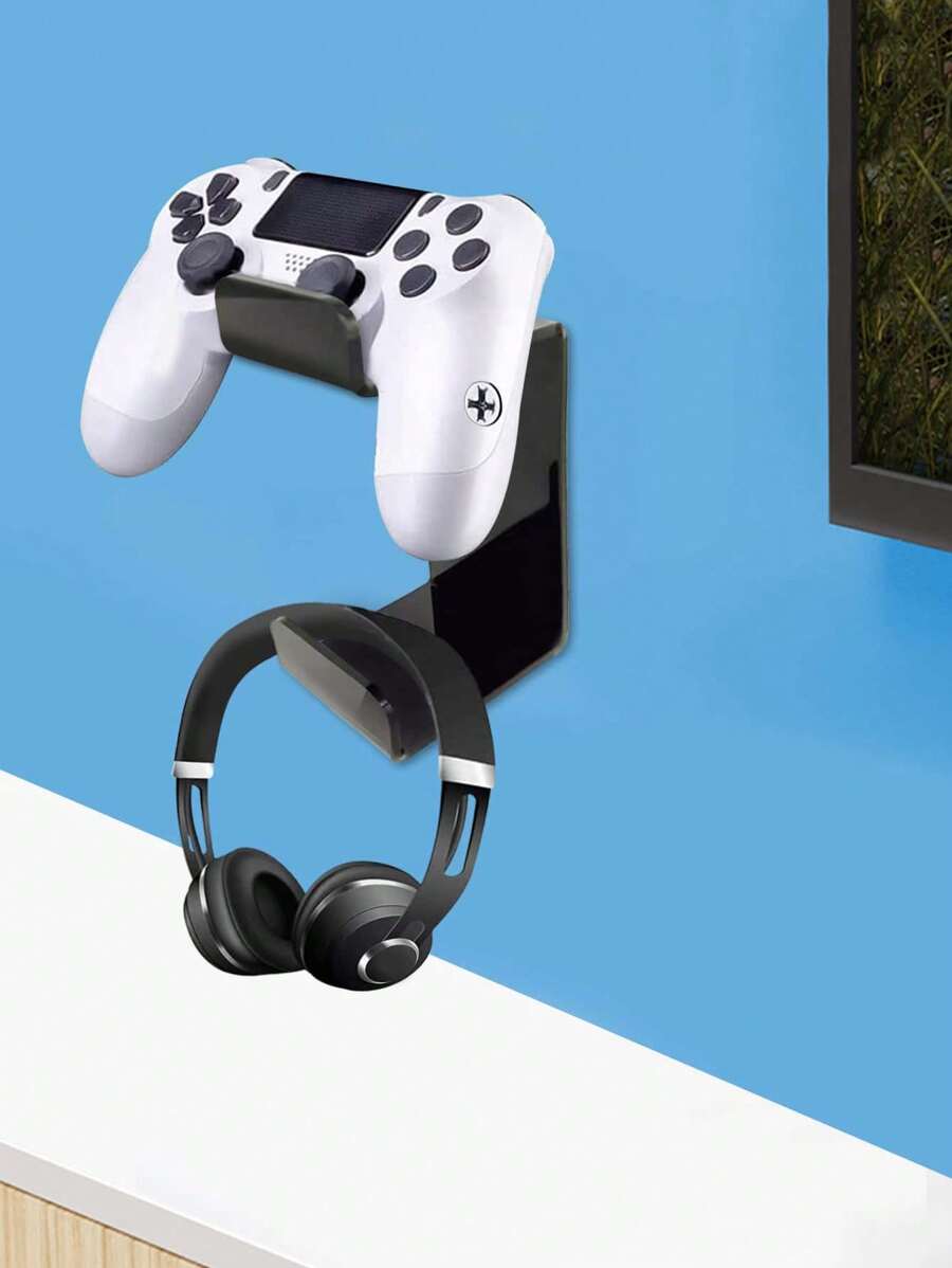 Wall-Mounted Game Controller & Headphone Holder