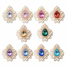 10pcs Gold Color Baroque Style Alloy Vintage Hollow Out Lace Pendant For Diy Jewelry Making, Handmade Bracelet Necklace Earring Hair Accessories, Bridal Wedding Dress Shoes Bag Decoration, Floral Arrangements, Invitation Card Gift Box Decoration - 10pcs - View 1