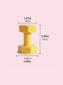 3入創意自粘勾子帶螺絲黏性壁掛門掛,可強力粘貼,兒童可愛勾子,無需鑽孔 - 彩色 - 查看 2