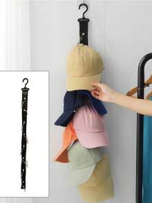 1個帽子收納掛鉤配自粘貼紙,節省空間的帽子整理器,適用於門廳、衣櫃等場所 - 彩色 - 查看 2