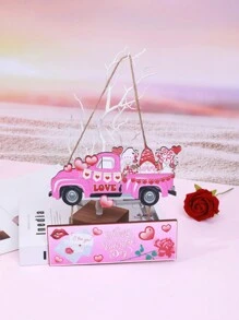 1pc Romantic Valentine'S Day Car Hanging Decoration With Ambiance Sensation - Multicolor - View 2