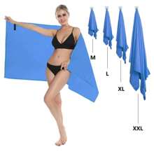 1 bucată/2 buc Prosop de gimnastică cu uscare rapidă din microfibră ultra moale cu două fețe, prosop sport absorbant albastru cer pentru yoga, înot, drumeții, camping