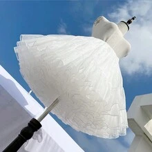 洛丽塔裙衬裙 四层40cm软网纱底裙 无骨完美贴合暴力日常生活 - 白色 - 查看 3