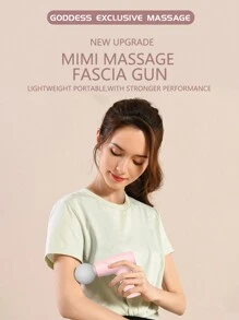 Mini Portable Massage Gun USB Rechargeable Fitness Fascia Gun Muscle Small Massager - Green - View 4