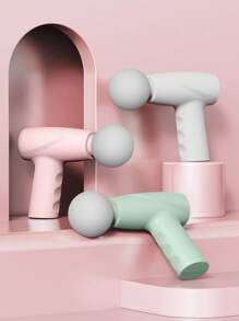 Mini Portable Massage Gun USB Rechargeable Fitness Fascia Gun Muscle Small Massager - Green - View 3