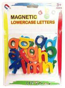 26 LETRAS MINUSCULAS Alfabeto Magnetico Educativas Infantil Letra De Livro - Multicolorido - Visão 2