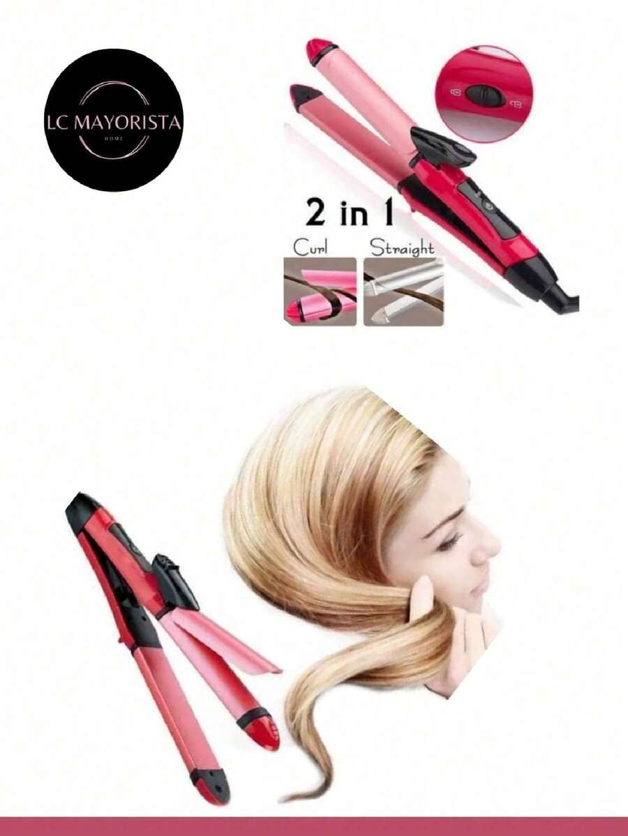 Plancha para el cabello 2 en 1 - Rosa Fucsia - Ver 1