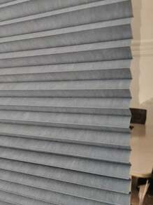 ظلال نافذة مؤقتة باللون الرمادي المجعدة للتعتيم، سهلة القطع والتركيب لتعتيم الغرف، ستارة بدون حفر هوك آند لوب، 90سم * 180سم / 60سم * 150سم (1 قطعة)، مناسبة لغرفة النوم وغرفة المعيشة والمكتب والحمام وديكور المنزل