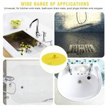 Nút xả bồn tắm, Nút chặn bồn tắm dễ thương 5,9 inch Tấm bảo vệ cống thoát nước bằng silicon Nắp thoát nước bồn tắm Nút chặn bồn tắm Bốn hình dạng để lựa chọn (Màu vàng) - Màu vàng - Xem 4