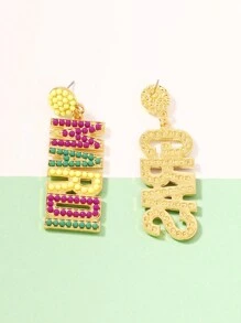 1 Pair Of Party Style Carnival Collection Fashion With Light Luxury Inlaid Enamel Earrings For Women