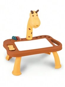 1塊啟蒙早期教育小鹿投影畫板,多功能兒童投影繪圖寫字板,智慧教育玩具 - 棕色 - 查看 1