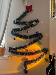 2入組,78.7英尺聖誕花環樹裝飾,綠色有雪花飾品,適用於聖誕婚禮生日派對裝飾、房間裝飾、美學房間裝飾、臥室裝飾、家居裝飾、房屋裝飾 - 2pcs/set - 查看 3