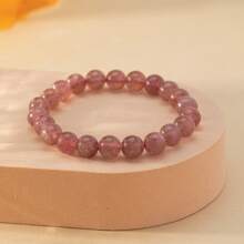 1入手工製作8mm彈性珠寶半寶石手鍊,治療水晶手鍊,男女皆可的休閒珠寶,節日禮物 - 手鍊 - 查看 33