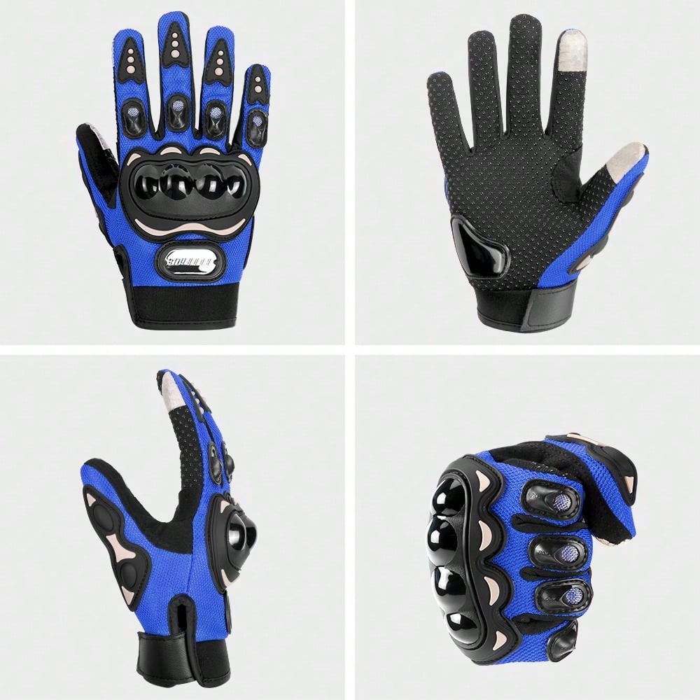 IRON JIAS Guanti da Moto, Traspirante | Touch Screen | Resistenza | Gu