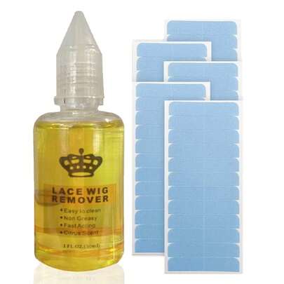 Double-Sided Wig Tape & Wig Glue Remover - Double-Sided Wig Tape & Wig Glue Remover, Tape-In Hair Extension Adhesive Remover, Can Remove Wig Glue, Wig Tape, Christmas Gift