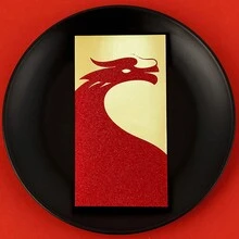 6pcs 2024 Creative New 215g Gold Onion Paper Dragon-Year Red Envelopes (Chinese New Year, Spring Festival, Festive) - Red - View 9