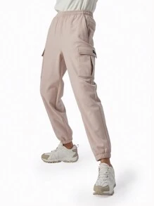 TECTOP Women Softshell Snow Pants Padded Lined 4 Pockets Windproof Waterproof Warm Suitable For Autumn Cold Winter Outdoor Sports - Dusty Pink - View 5