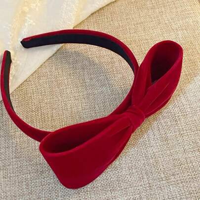 1件装女士时尚蝴蝶结装饰跑步公主发箍，可爱配饰，情人节饰品，发带，发箍头饰，美妆家居发饰