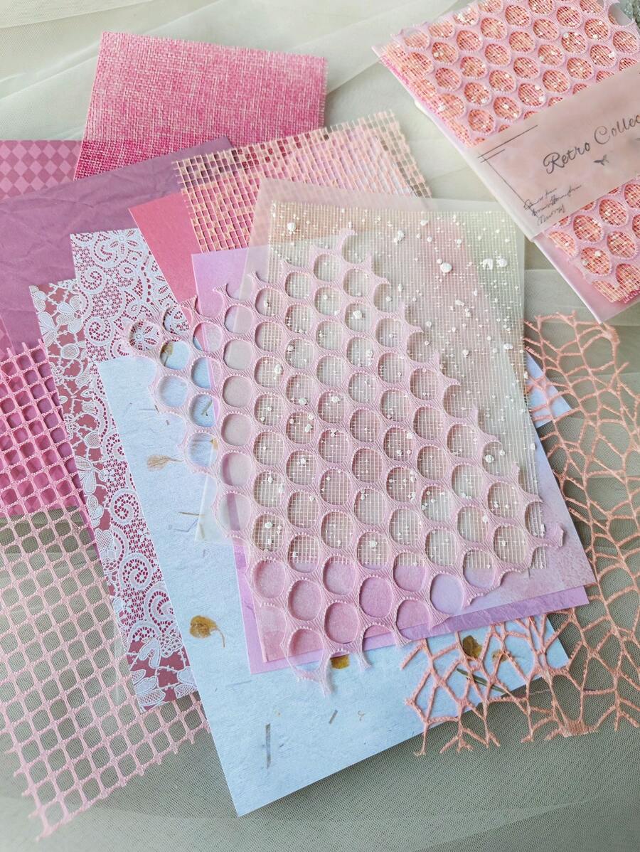 1pack 15pcs Light Dream Series Ins Journal Diy Material Papers Back To School - Multicolor - View 1