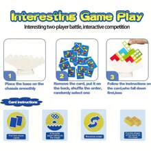 48入組疊疊樂玩具,適合親子遊戲,誰能保持穩定,多種玩法 - 彩色 - 查看 2