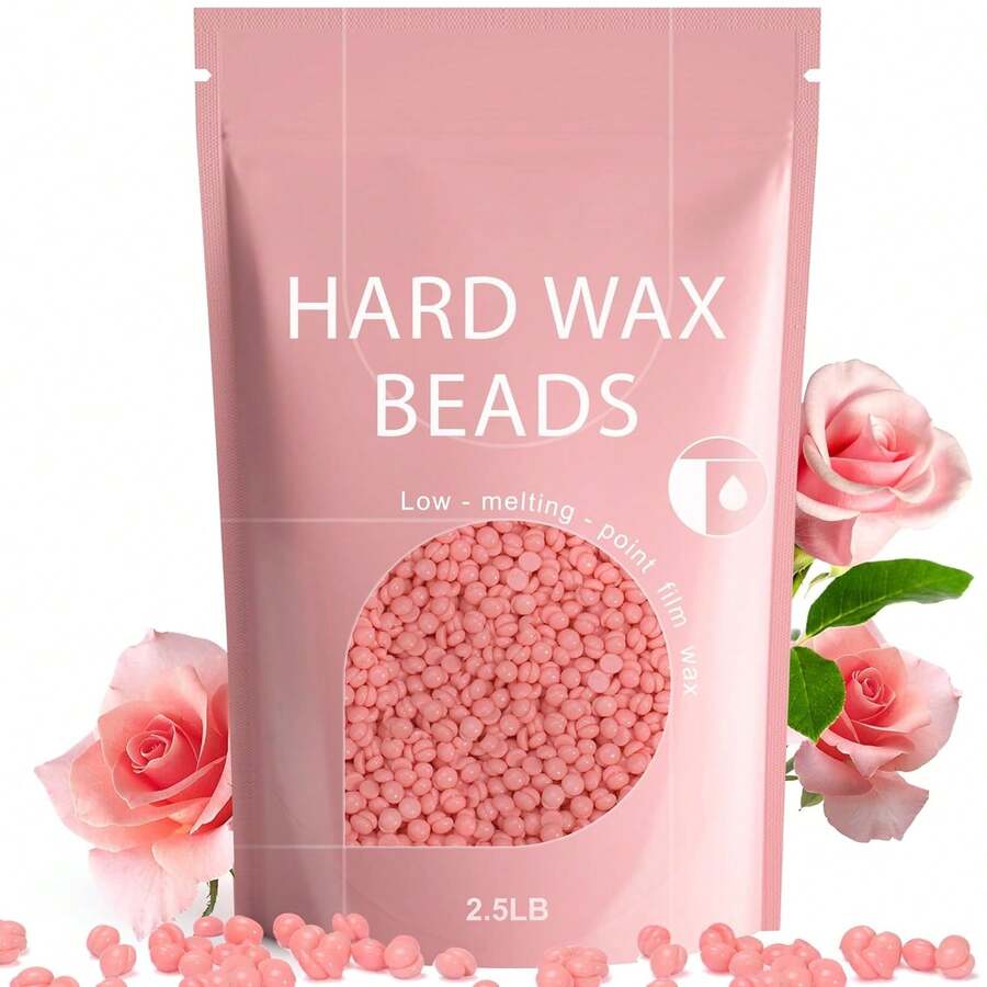 2.5lb Wax Beads For Hair Removal, Brazilian Bikini Hard Wax For Women Men, Hard Wax Beads Perfect For Coarse Hair Full Body Legs, Face And Underarms At Home Waxing Beads For Sensitive Skin - 粉色 - 查看 1