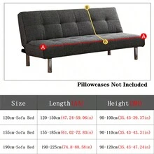 1pc Elastic Sofa Bed Cover Without Armrests, Folding Sofa Bed Cover, Modern Home Decor, All-Inclusive Sofa Cover, Four Seasons For Living Room - Multicolor - View 2
