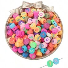 15/30/50g(顏色隨機)直孔柔軟陶瓷珠,適用於diy手鍊,項鍊和手機鏈製作,可愛diy配件套裝,情人節禮物 - 多色2 - 查看 31