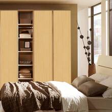 3-Meter Vinyl Waterproof Thickened 3D Embossed Classic Beige Wood Grain Wallpaper Peel And Stick Self-Adhesive Wall Sticker For Living Room, Kitchen, Cabinet, Furniture Decoration Decals - Ginger - View 6