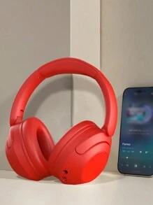 罩耳式無線耳機,採用jerry 5.0技術,電池使用壽命長,適用於遊戲和音樂無線耳機 - 紅色 - 查看 2