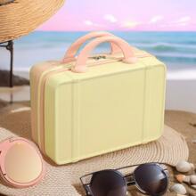 1PC-Vintage Lightweight Portable Luggage Case, Travel Boarding Case, Small Storage Makeup Bag, Birthday Gift, New Luggage Case Mother Case, Portable Makeup Case,14 Inch Travel Bag Suitcase Portable Carry-On Luggage For Travel Holiday Vacation Honeymoon Cruise Back To School For Men And Women Students Bag For School School Accessories School Stuff
